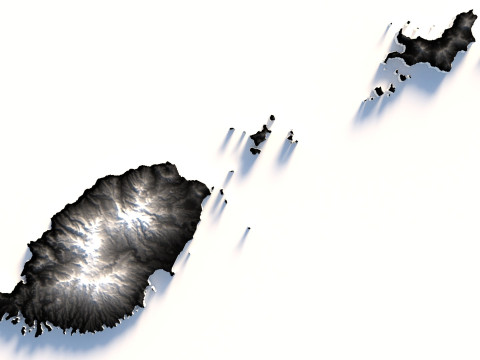 Grenada Terrain Map Modello 3D