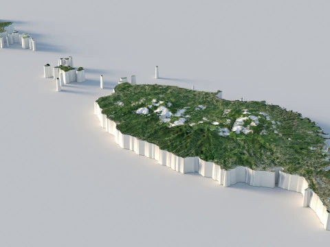 Mappa del terreno di Grenada Modello 3D