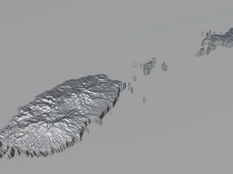 Mappa del terreno di Grenada Modello 3D