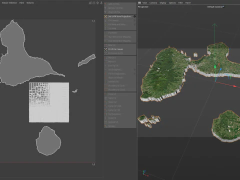 Mapa terenu Gwadelupy Model 3D