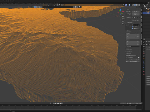 Guadeloupe Terrain Map 3Dモデル