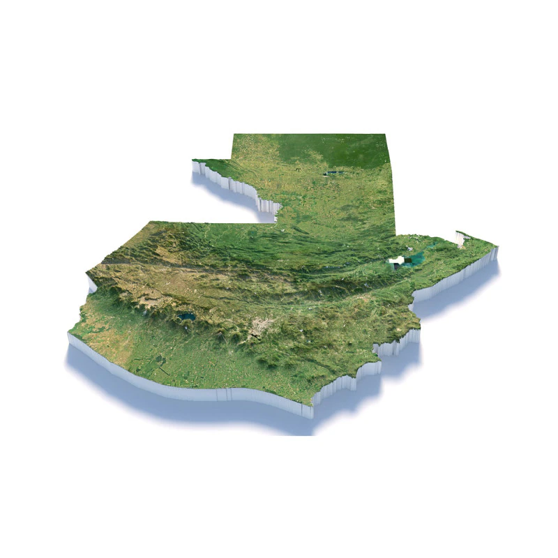 Mapa do terreno da Guatemala Modelo 3D .c4d .max .obj .3ds .fbx .stl .blend 