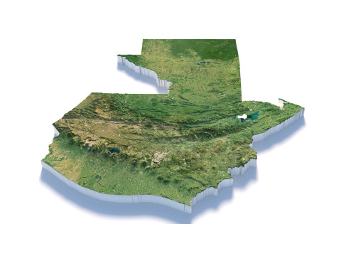 Guatemala Terrain Map Modello 3D