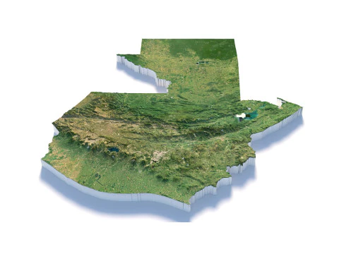 Mapa terenu Gwatemali Model 3D