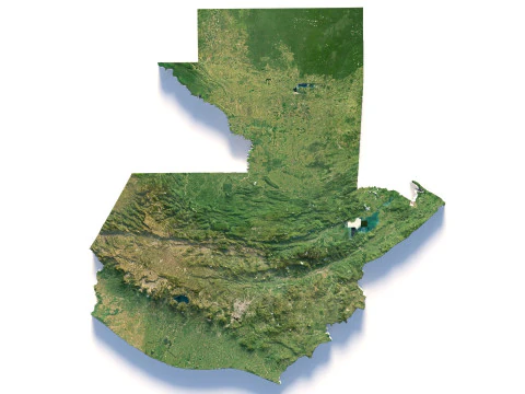 Mapa do terreno da Guatemala Modelo 3D