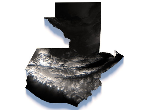 Guatemala Terrain Map 3D-Modell