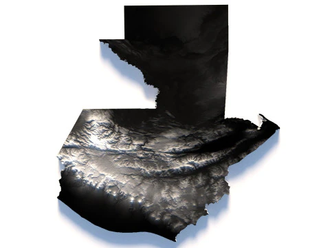 Mapa do terreno da Guatemala Modelo 3D