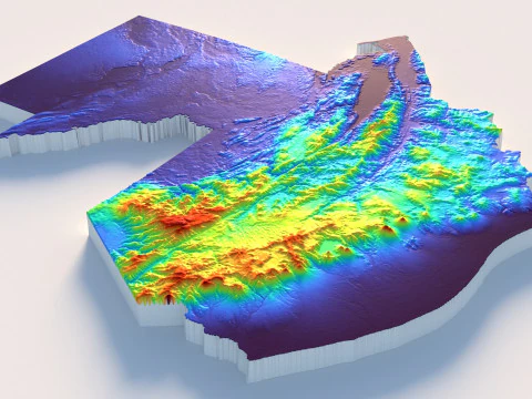 Mapa do terreno da Guatemala Modelo 3D