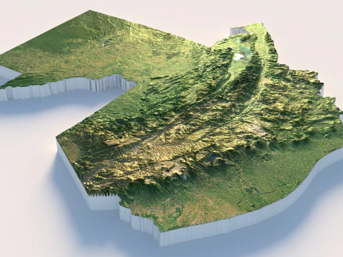 Mapa do terreno da Guatemala Modelo 3D