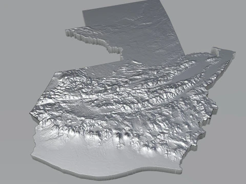 Mapa do terreno da Guatemala Modelo 3D