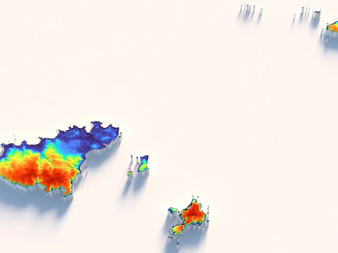 Guernsey Terrain Map 3D Model
