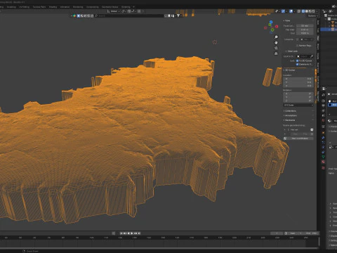 Guernsey Terrain Map 3D Model