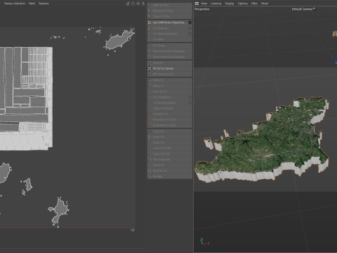 Guernsey Terrain Map 3D मॉडल