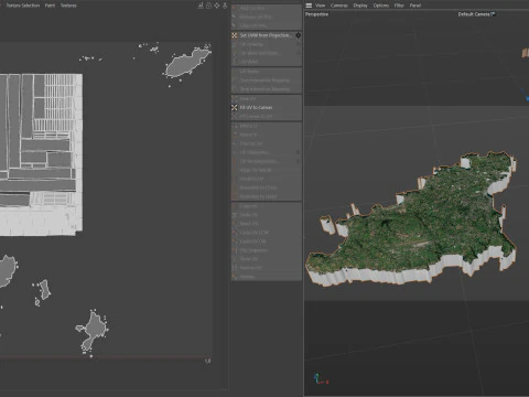 Guernsey Terrain Map 3D Model