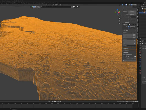 Guinea Bissau Terrain Map 3D Model