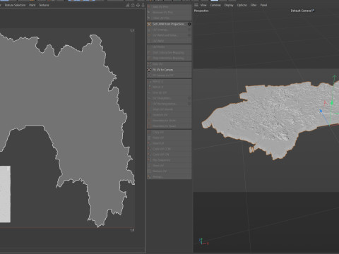 Guinea Terrain Map 3D Model