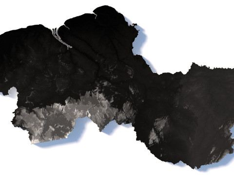 Guyana Terrain Map Modello 3D