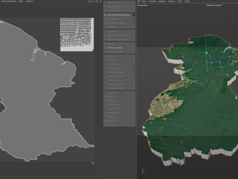 Guyana Terrain Map Modello 3D