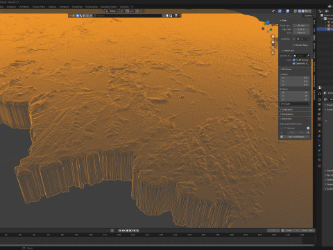 Guyana Terrain Map Modello 3D