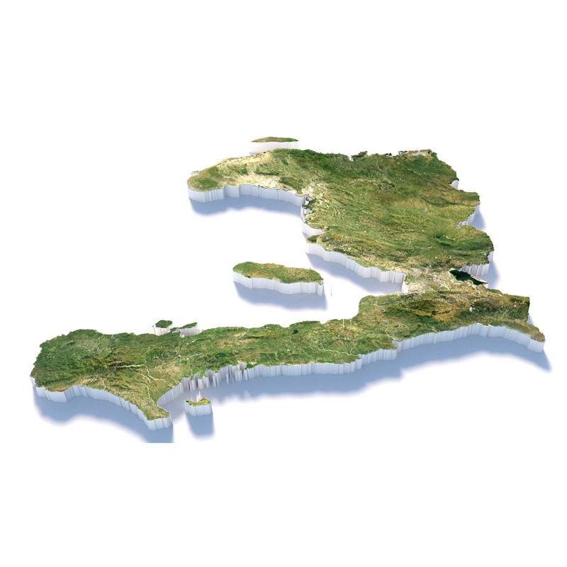 Haiti Ayiti Terrain Map Model 3D .c4d .max .obj .3ds .fbx .stl .blend 