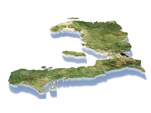 Haiti Ayiti Terrain Map 3D 모델