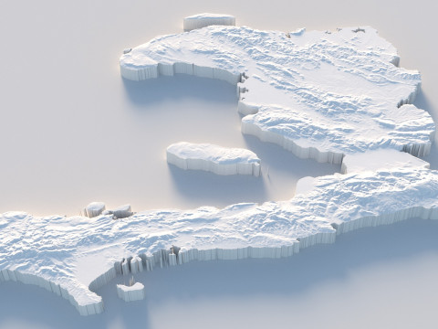 Haiti Ayiti Terrain Map Model 3D