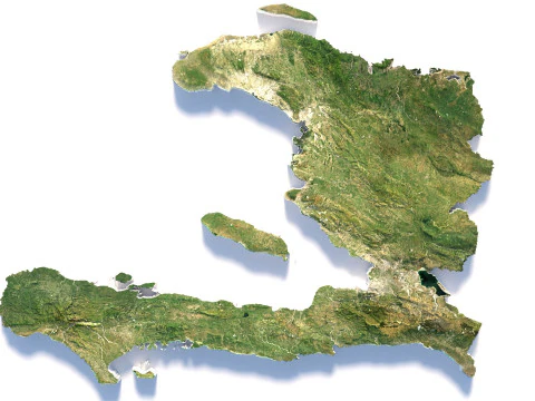 Haiti Ayiti Terrain Map 3D Model