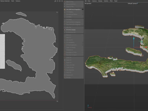 Haiti Ayiti Terrain Map 3D Model