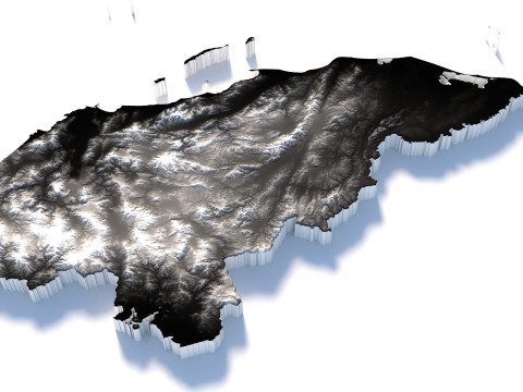 Honduras Terrain Map 3D Model