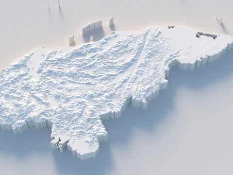 Mapa terenu Hondurasu Model 3D