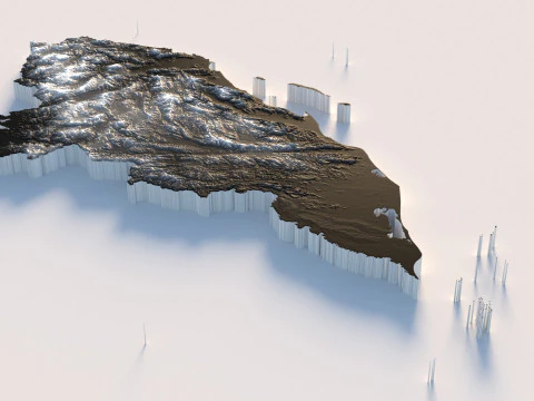 Mapa terenu Hondurasu Model 3D