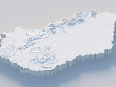Mapa de terreno de Hungria Magyarorszag Modelo 3D