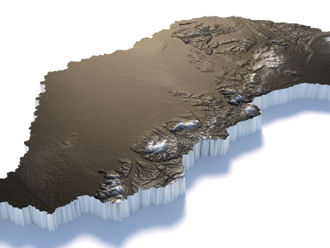 Hungary Magyarorszag Terrain Map Modèle 3D