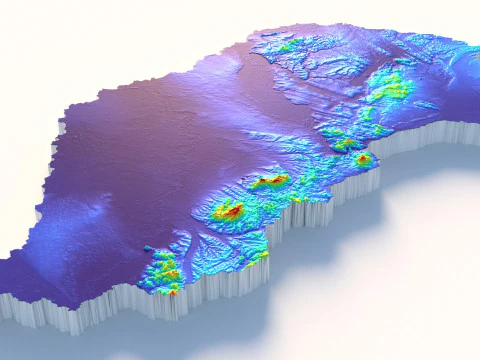 Mapa de terreno de Hungria Magyarorszag Modelo 3D