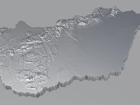 Mapa de terreno de Hungria Magyarorszag Modelo 3D