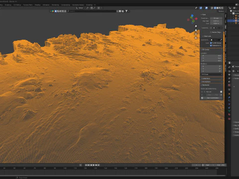 Iceland Terrain Map 3D Model