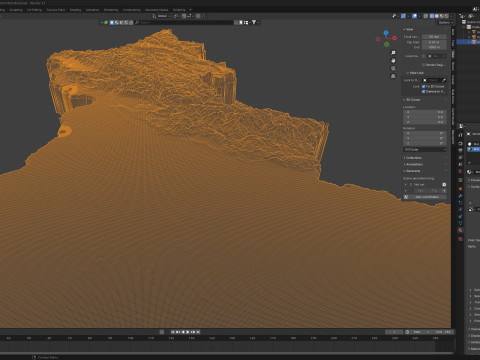 India Terrain Map Modello 3D