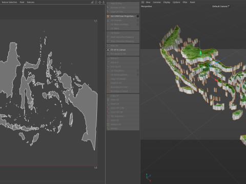 Indonesia Terrain Map Modèle 3D