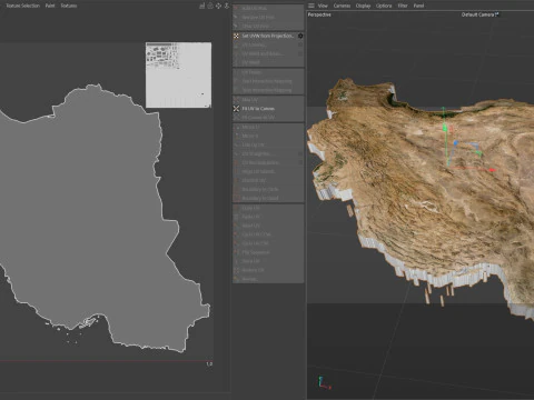 Iran Terrain Map 3D Model