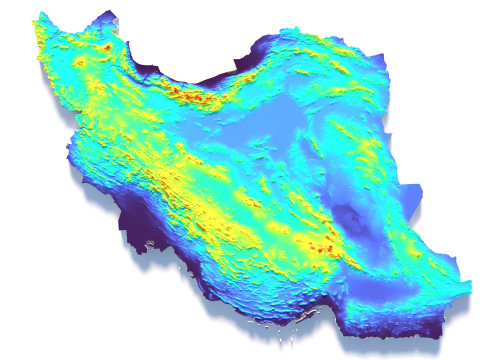 Iran Terrain Map Modelo 3D