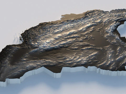 Iran Terrain Map 3D Model