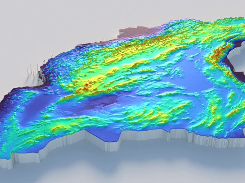 Iran Terrain Map 3D Model