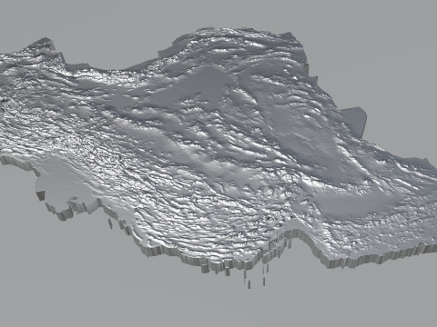 Iran Terrain Map Modelo 3D