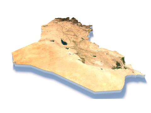 Iraq Terrain Map 3D Model