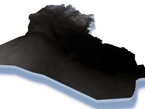 Iraq Terrain Map 3D Model