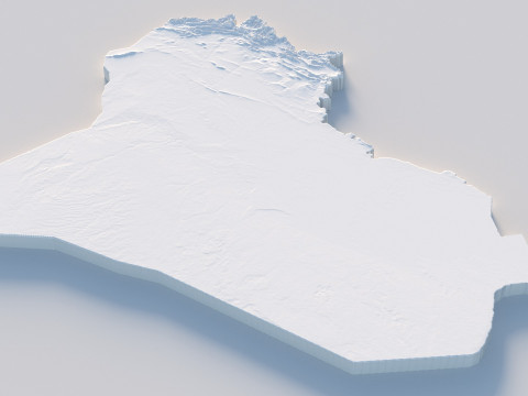 Iraq Terrain Map 3D Model