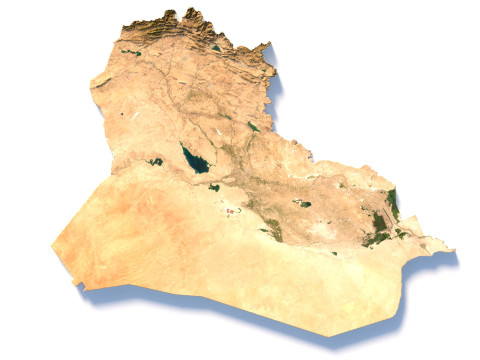 Iraq Terrain Map 3D Model