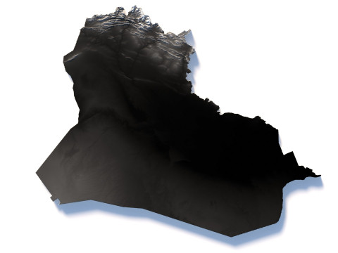 Iraq Terrain Map 3D Model