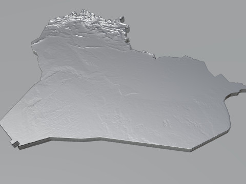 Iraq Terrain Map 3D Model