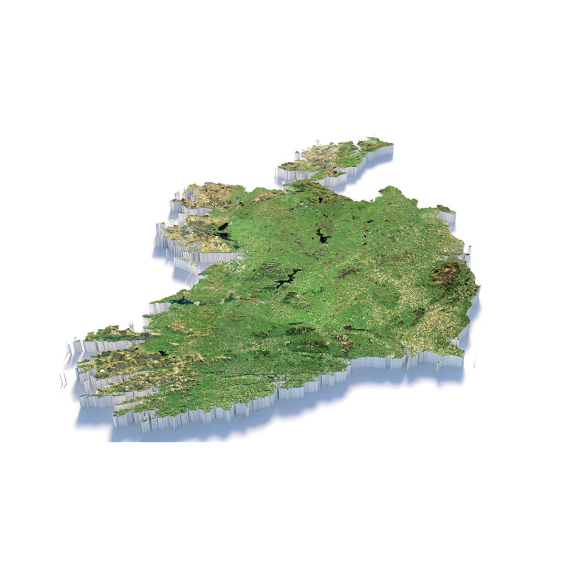 Ireland Terrain Map 3D Model .c4d .max .obj .3ds .fbx .stl .blend 